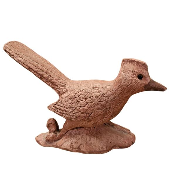 Vintage Roadrunner Pecan Shell Resin Figurine Sculpture 1985 Diane Gifts - Picture 1 of 5